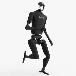 3D Unitree Humanoid Service Robot Rigged For Blender model