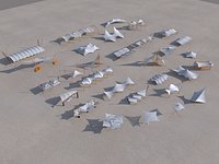 Tension Membrane Canopy Collection3d model