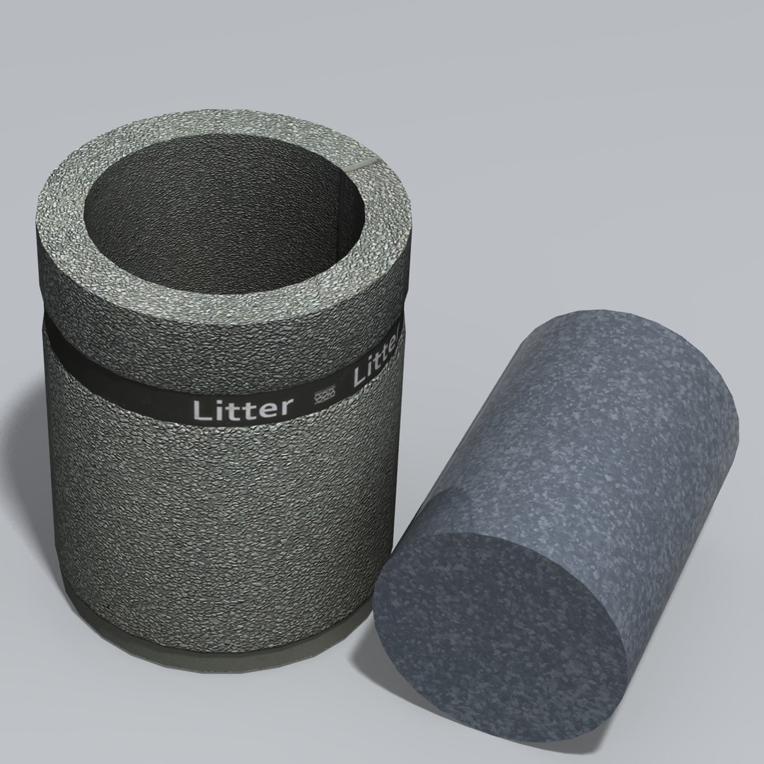 3d Realistic Concrete Bin Model