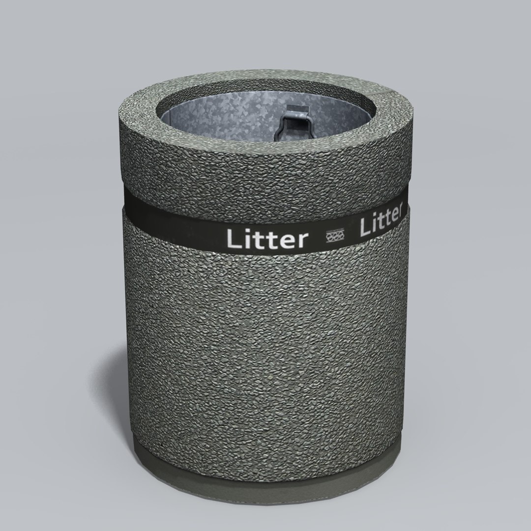 3d Realistic Concrete Bin Model