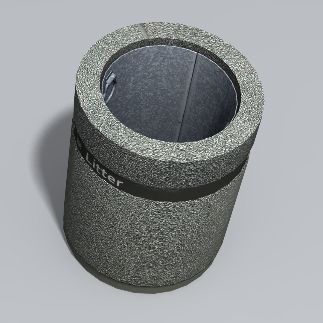 3d Realistic Concrete Bin Model