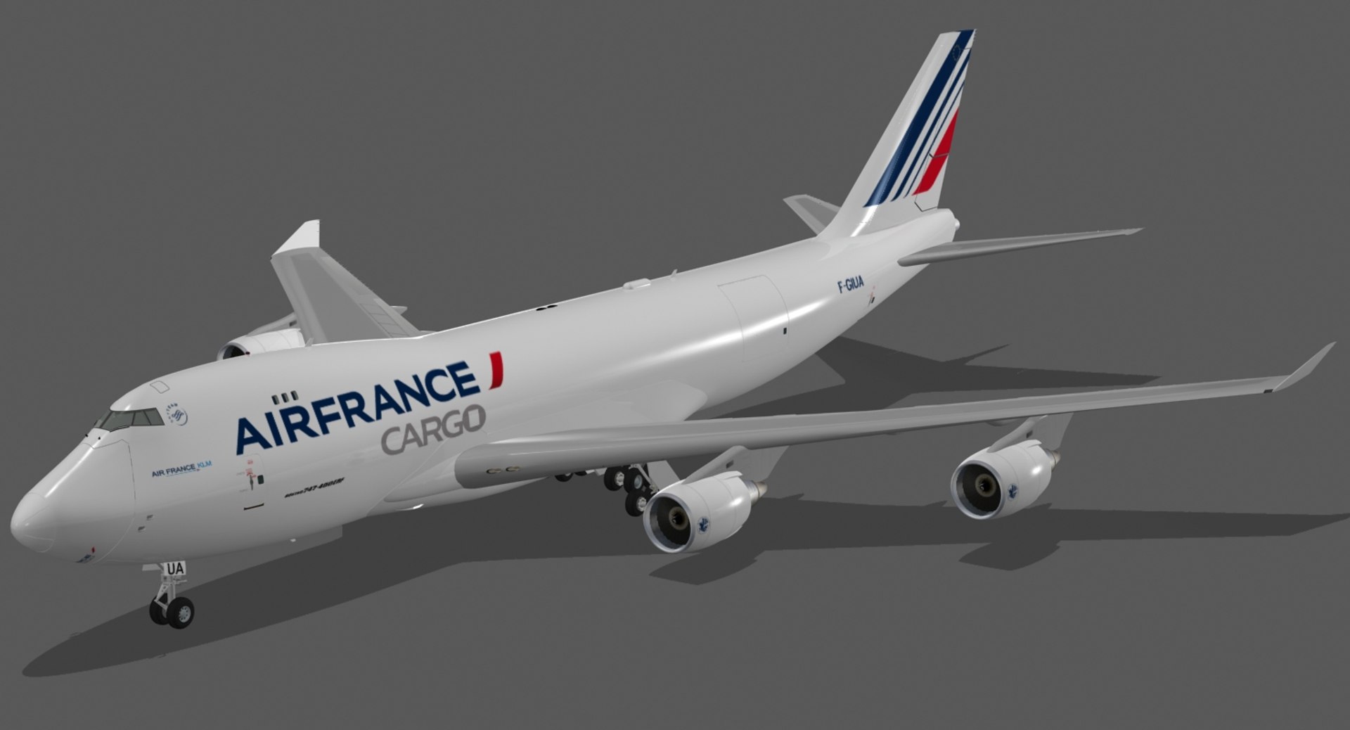 Boeing 747-400 Erf Air France 3d Max