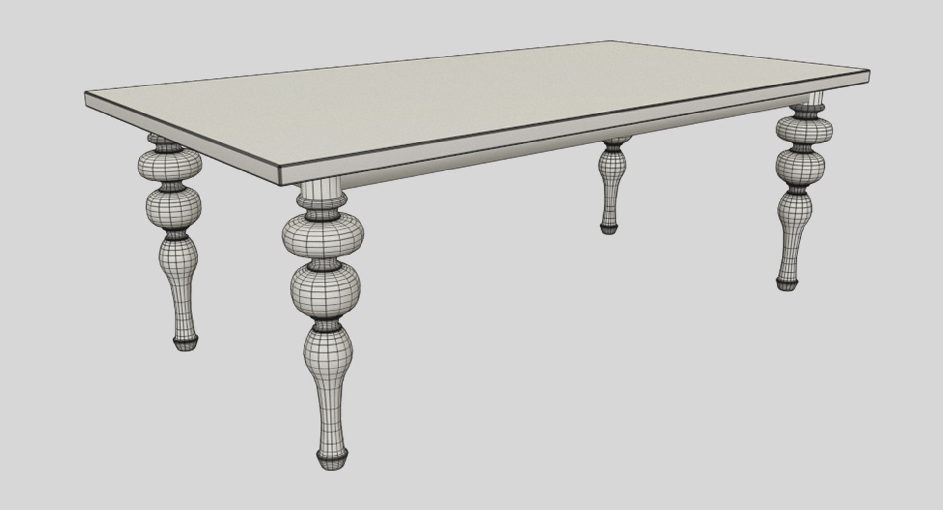 Traditional Dining Table Model - TurboSquid 1309016