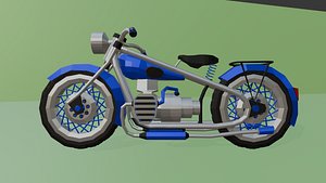3D model Low poly Motorcycle