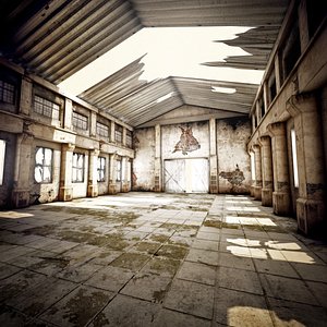 max damaged industrial building