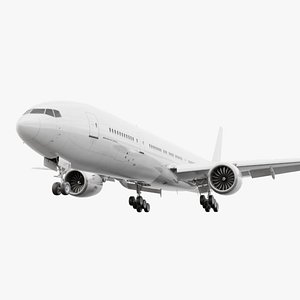 3D Boeing 777-300 Animated Realistic Jet Airliner Plane