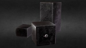 3D pbr padlock safe model