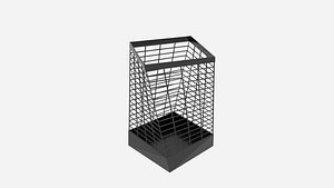 twisted office bin 3d 3ds