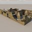 Edificios lowpoly con interiores.