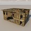 Edificios lowpoly con interiores.