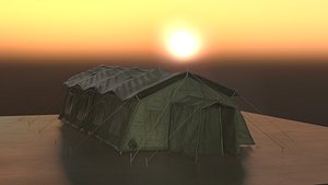 3D military tent model