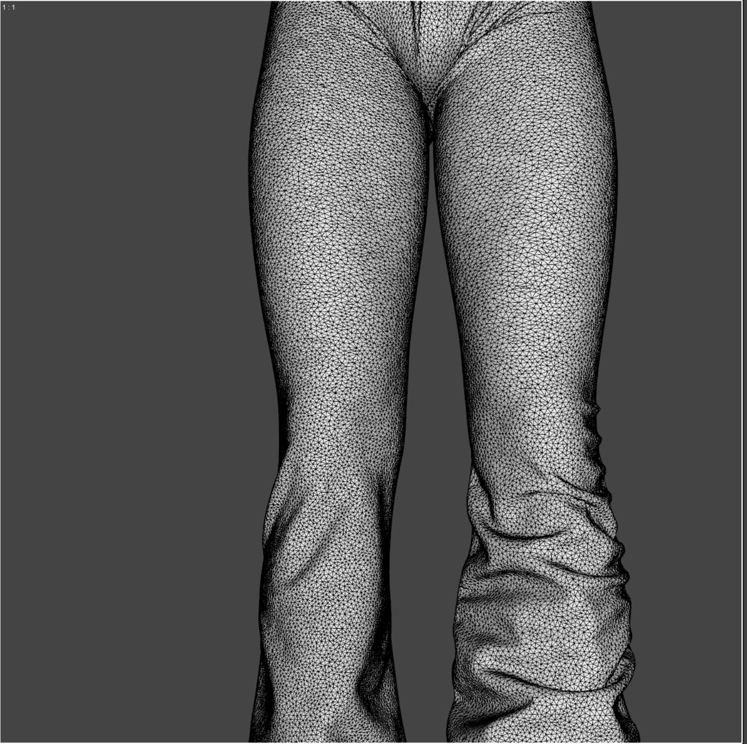 realistic faded jeans 3d model