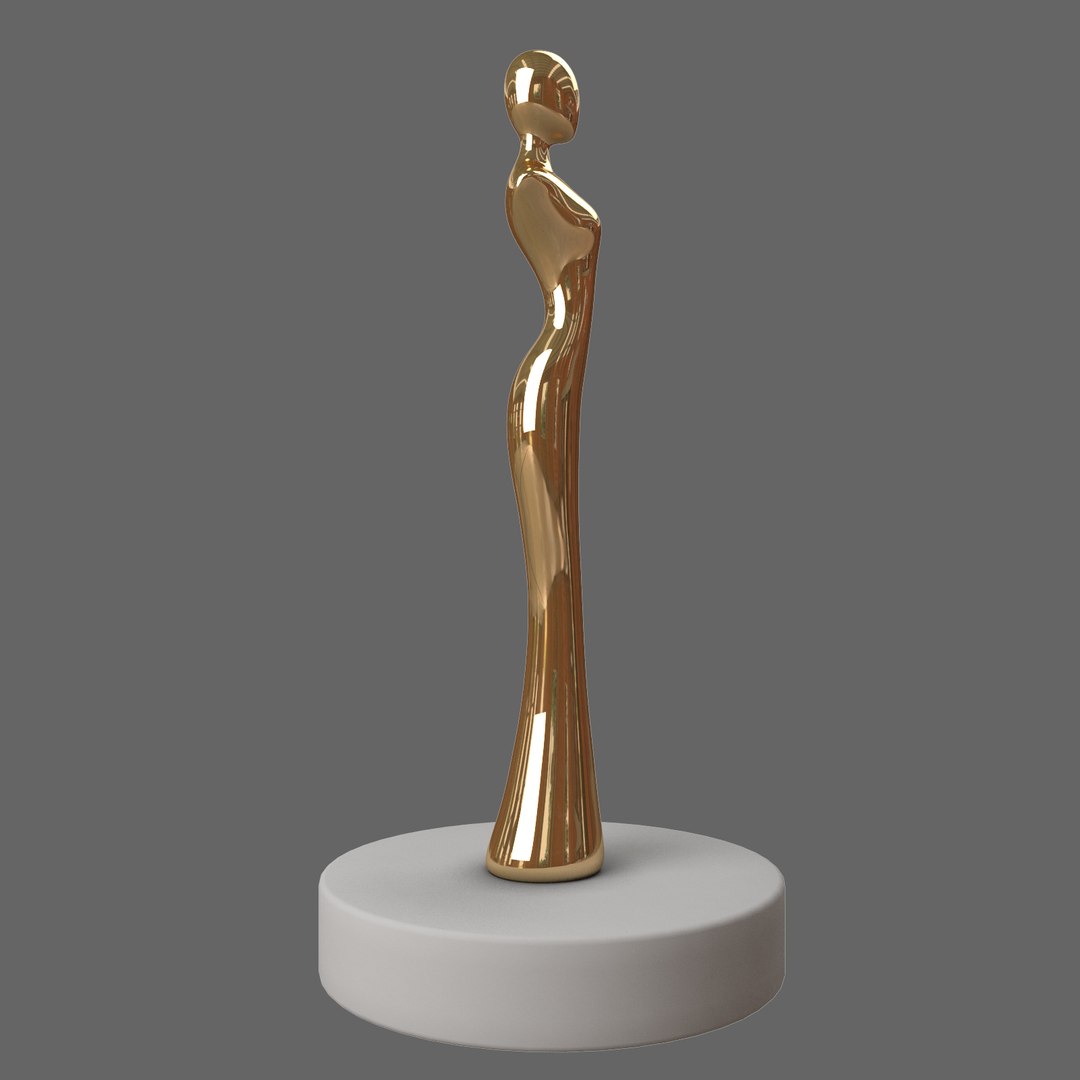 3d Model Statue Gold