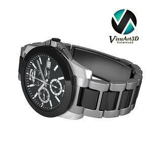 3d model longines conquest watch