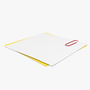 Colored Papers With Paper Clip