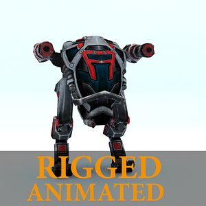 3d - robot 2- rigged character