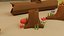 Low Poly Cartoon Trees Grass Plants and Rocks