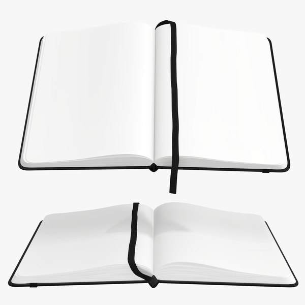 3D model hardcover strap notebook