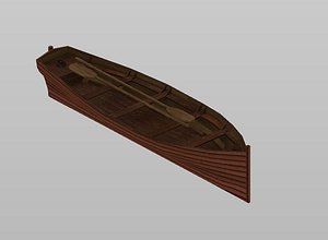 rowing boat watercraft 3D model