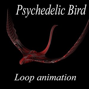 psychedelic bird 3D model