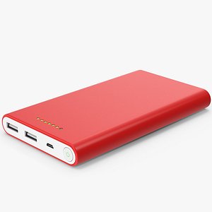 Red Powerbank 3D model