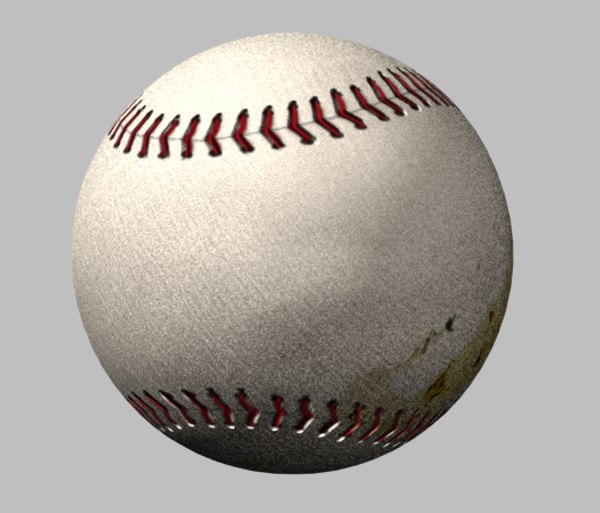 3d baseball ball