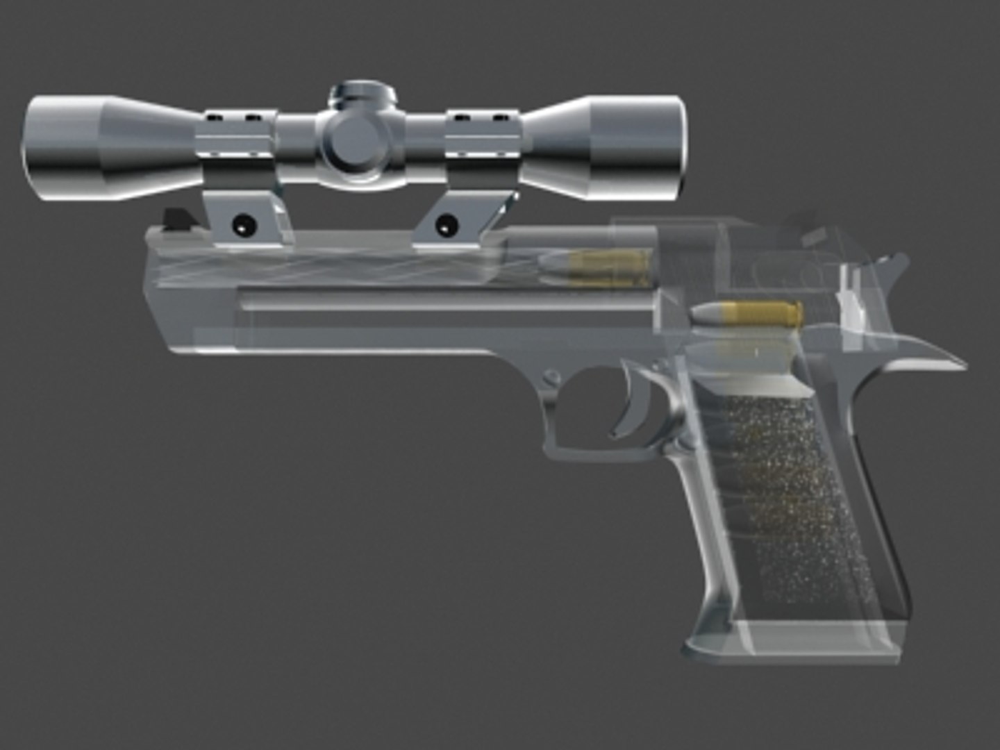 Sniper Scope Hand Guns 3d Model