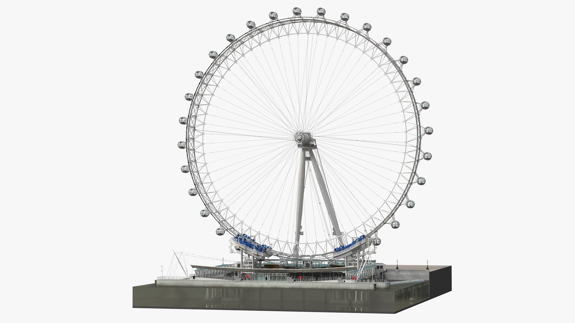 Observation Ferris Wheel 3D model preview