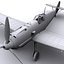 german adolf galland bf-109 3d model