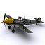 german adolf galland bf-109 3d model