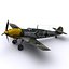 german adolf galland bf-109 3d model