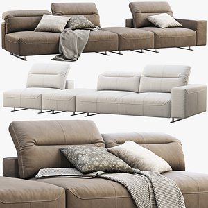 BoConcept Hampton modular leather sofas 2 options