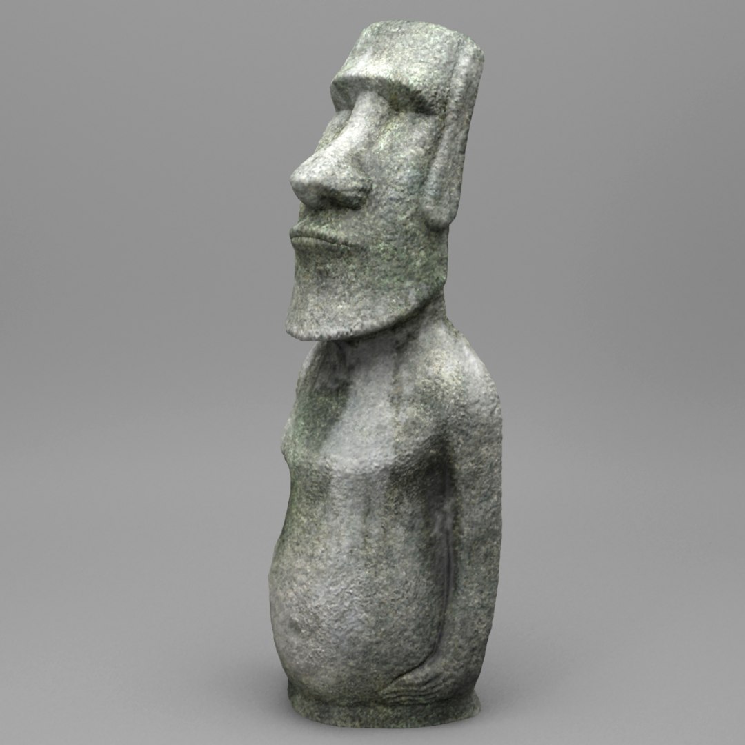 Easter Island moai by Dav3d, Download free STL model