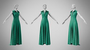 3D Dress 55 Watercourse model