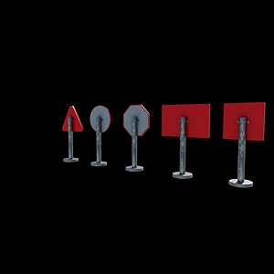 Traffic signs 3D model 3D