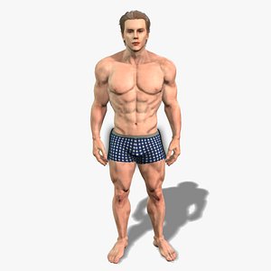 3D Muscular Male 3D Character model