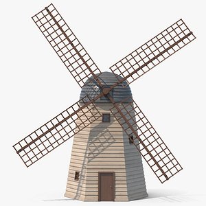 Wooden Windmill 3D model