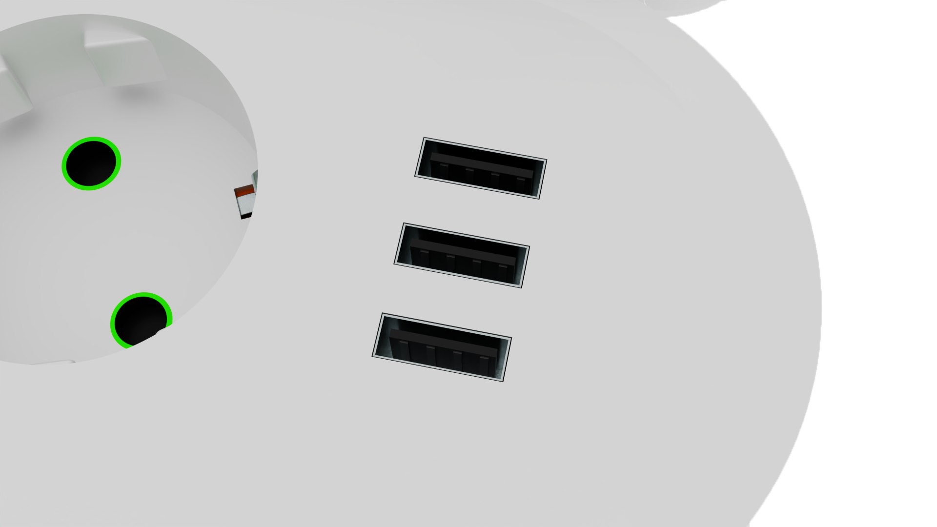 3D model multiple electrical socket - TurboSquid 2156322