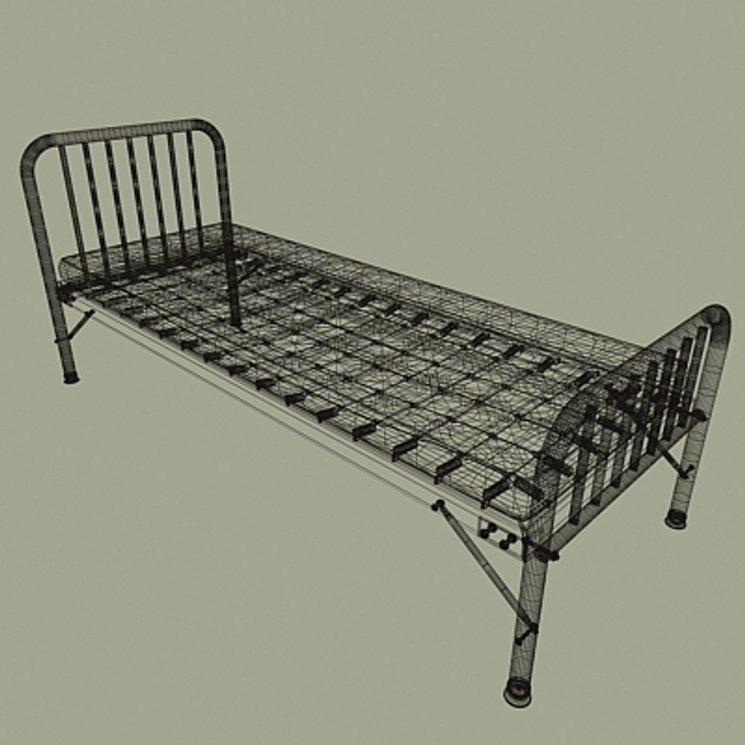 Old Cot Bed 3d Model