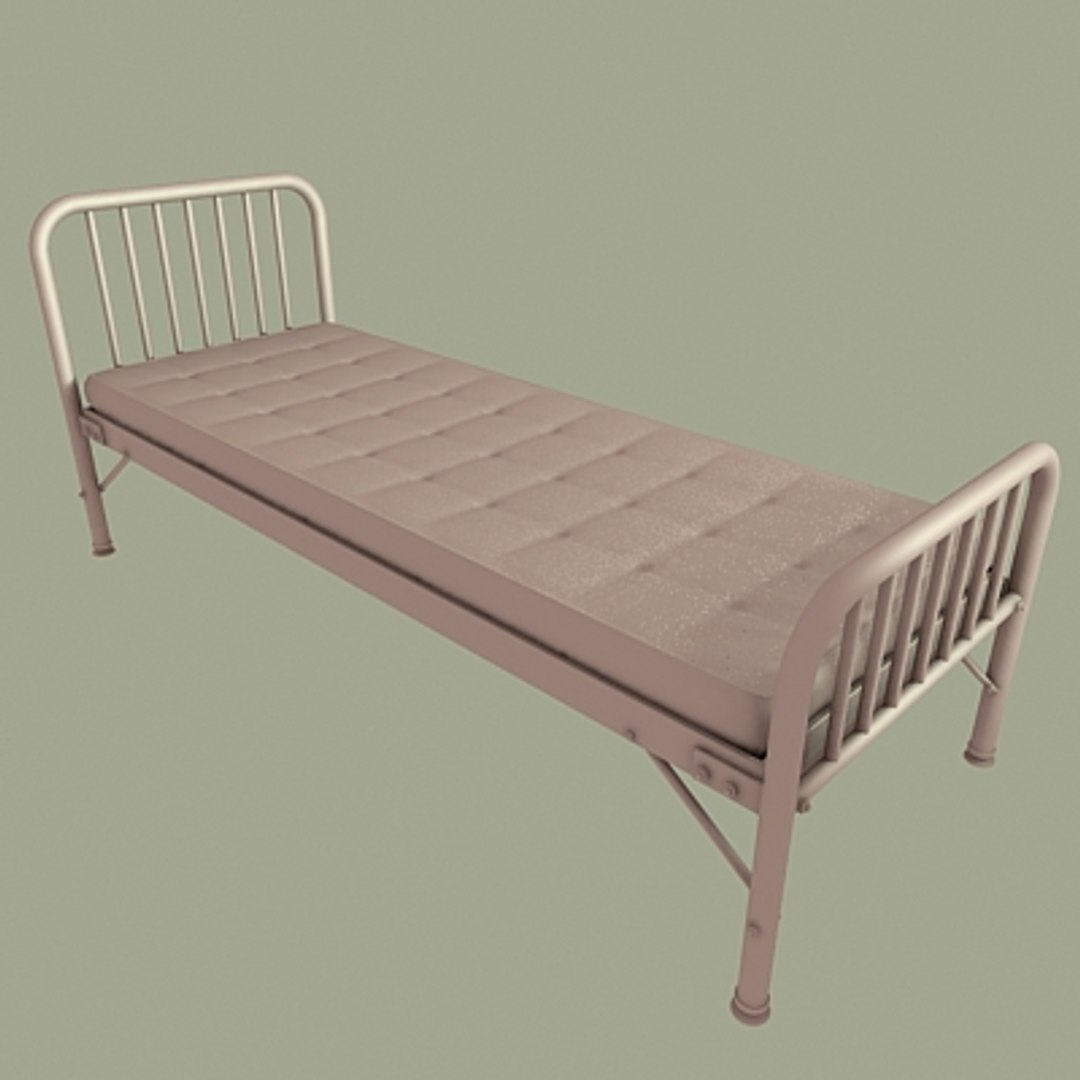 Old Cot Bed 3d Model