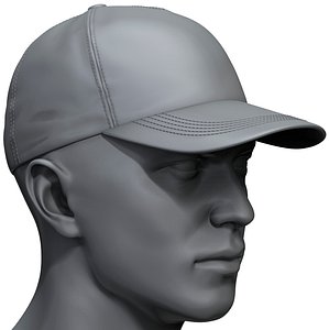 Baseball Cap High and Low Poly