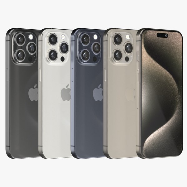 3D модель Apple iPhone 15 Pro Max, все цвета - TurboSquid 2124591
