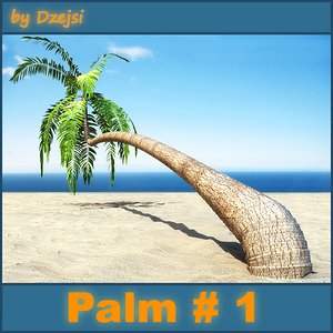 3d model beach palm