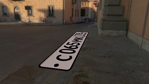 3D russian license plate model