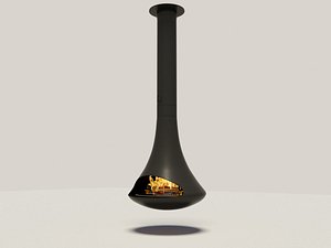 3d hanging fireplace model