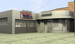 gas station service center 3d max