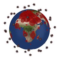 Earth Sourrounded By Virus Coronavirus Sars CoV-2 02