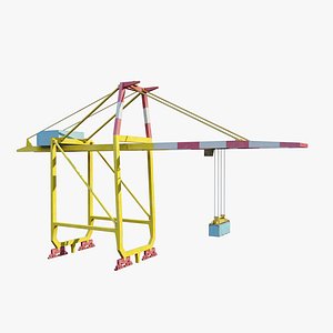 3d model container crane