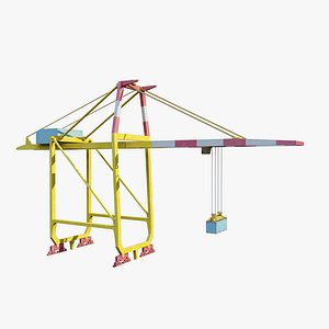Low Poly Container Crane