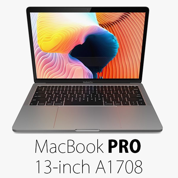 MacBook Pro 13-calowy A1708 Bezdotykowy pasek szar Model 3D - TurboSquid  1093994